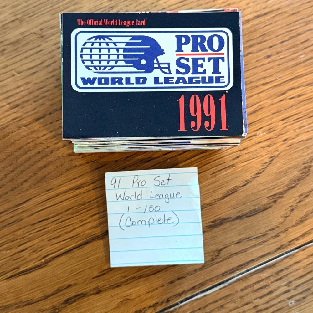 Pro Set 1991 World League Trading Cards Complete Set 1-150 Vintage Football 1991